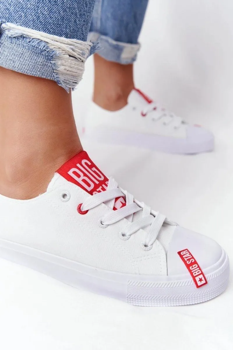 Trampki Damskie Big Star|Big Star>Big Star Shoes Damskie Trampki BIG STAR HH274675 Białe