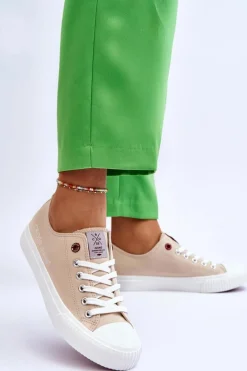 Trampki Damskie Cross Jeans|Trampki Damskie Niskie></noscript>Cross Jeans Damskie Trampki LL2R4070 Beżowe Beżowy