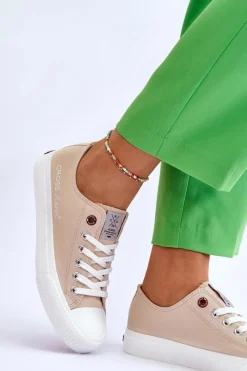 Trampki Damskie Cross Jeans|Trampki Damskie Niskie></noscript>Cross Jeans Damskie Trampki LL2R4070 Beżowe Beżowy