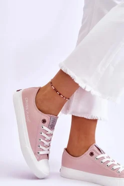 Clearance Damskie Trampki LL2R4068 Nude Damskie Trampki Damskie Cross Jeans|Trampki Damskie Niskie