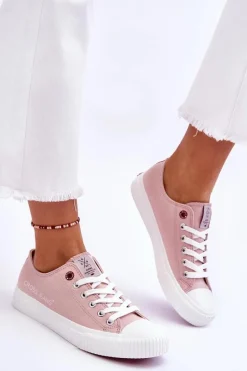 Clearance Damskie Trampki LL2R4068 Nude Damskie Trampki Damskie Cross Jeans|Trampki Damskie Niskie