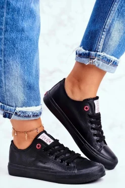 Trampki Damskie Cross Jeans|Trampki Damskie Niskie>Cross Jeans Damskie Trampki Czarne DD2R4029C Czarny