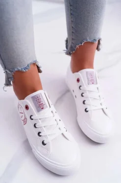 Cross Jeans Damskie Trampki Białe DD2R4068