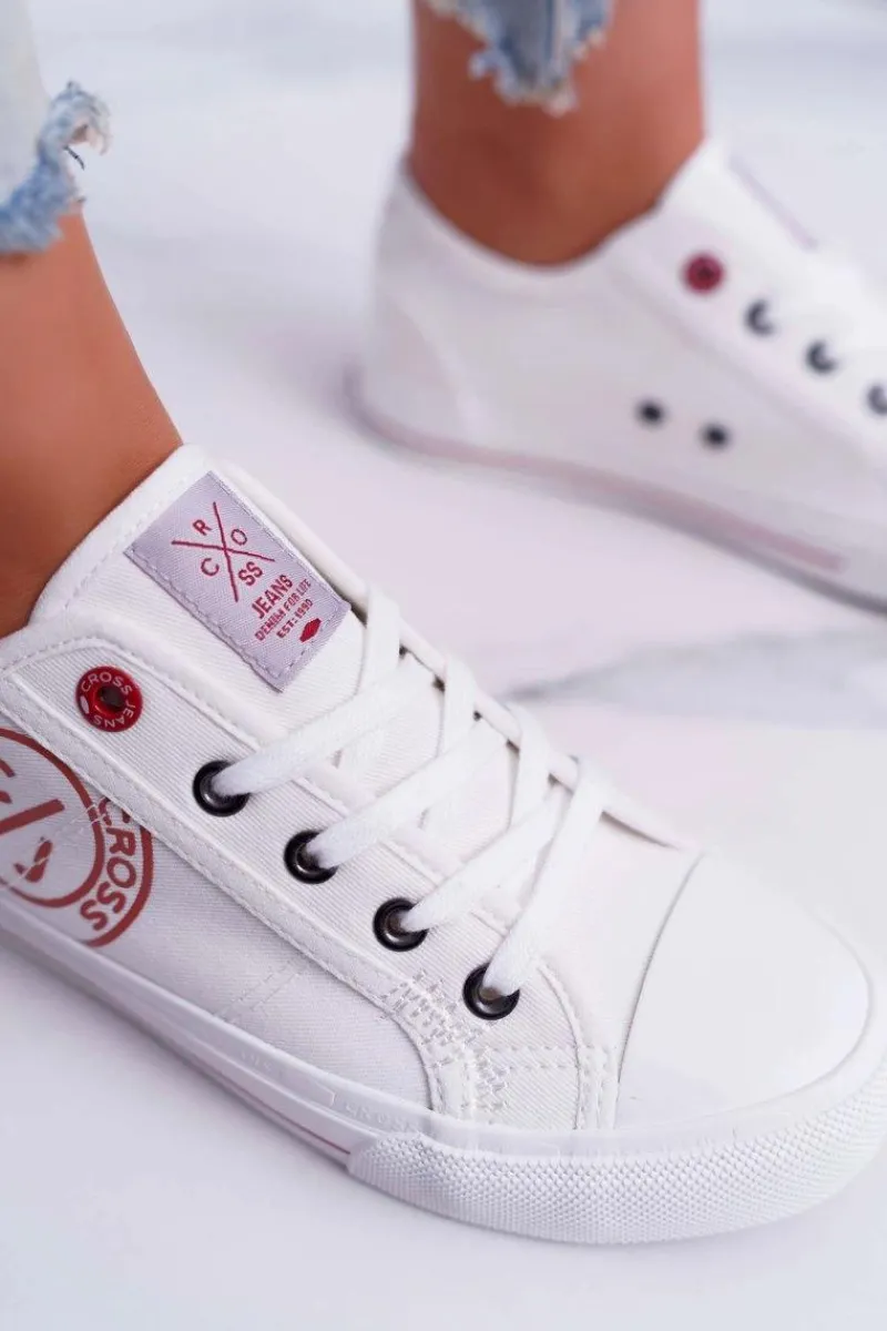 Cross Jeans Damskie Trampki Białe DD2R4068