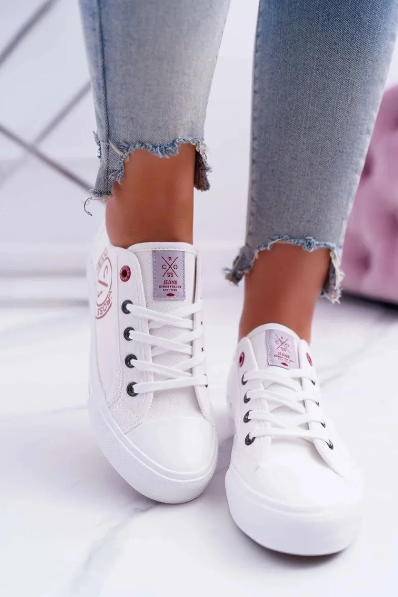 Cross Jeans Damskie Trampki Białe DD2R4068