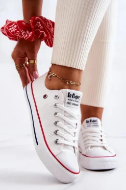 Best Lee Cooper Damskie Trampki LCW-22-31-0875L Białe