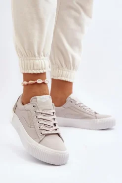 Trampki Damskie Niskie></noscript>Lee Cooper Damskie Trampki LCW-24-31-2171 Szare