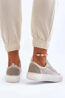 Trampki Damskie Niskie></noscript>Lee Cooper Damskie Trampki LCW-24-31-2171 Szare