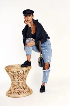 Discount Big Star Shoes Damskie Trampki Na Dużej Podeszwie BIG STAR FF274248 Czarne