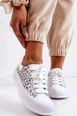 Clearance Damskie Trampki Na Platformie JJ2N4075 Białe Damskie Trampki Damskie Niskie|Sneakersy Damskie