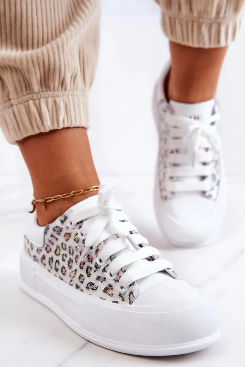 Clearance Damskie Trampki Na Platformie JJ2N4075 Białe Damskie Trampki Damskie Niskie|Sneakersy Damskie