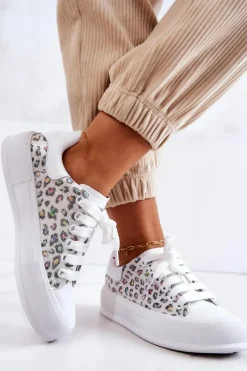 Clearance Damskie Trampki Na Platformie JJ2N4075 Białe Damskie Trampki Damskie Niskie|Sneakersy Damskie