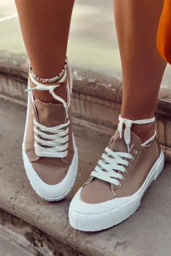 Trampki Damskie Niskie></noscript>Boto Damskie Trampki Na Platformie Brązowe Comes