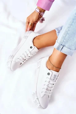 Online Big Star Shoes Damskie Trampki Na Platformie BIG STAR II274181 Białe