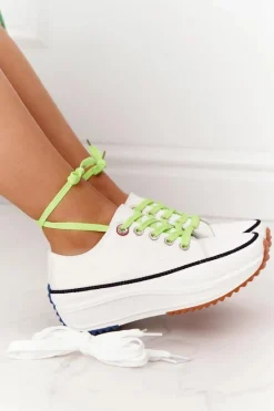 Evento Damskie Trampki Na Platformie Białe Electric Love