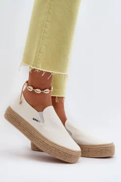 Outlet Damskie Trampki Slip-On Z Plecionką LCW-24-44-2430 Damskie Trampki Damskie Slip-On