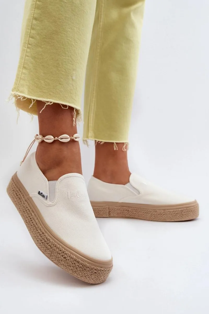 Outlet Damskie Trampki Slip-On Z Plecionką LCW-24-44-2430 Damskie Trampki Damskie Slip-On