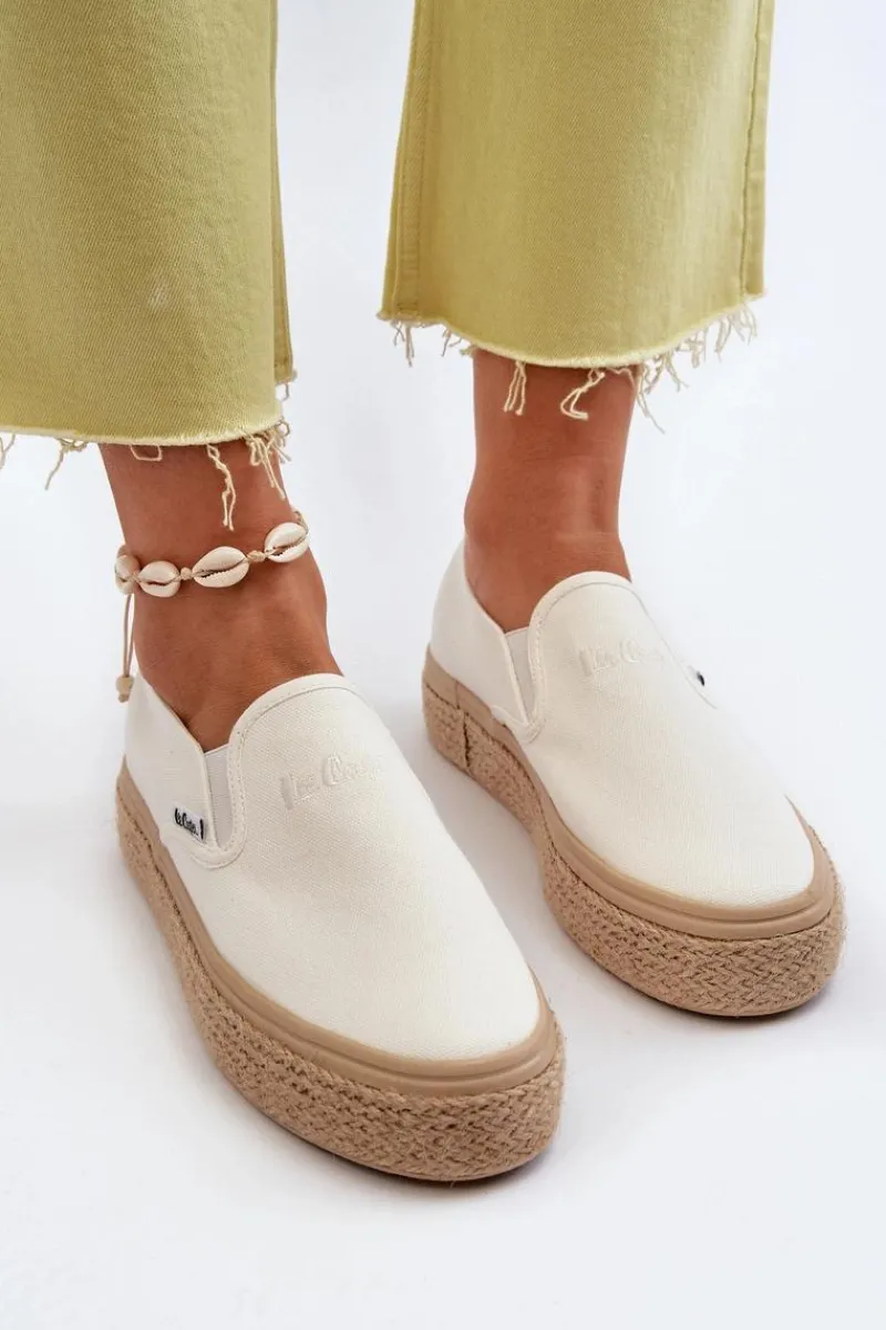 Outlet Damskie Trampki Slip-On Z Plecionką LCW-24-44-2430 Damskie Trampki Damskie Slip-On