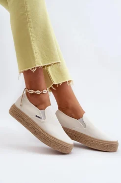 Outlet Damskie Trampki Slip-On Z Plecionką LCW-24-44-2430 Damskie Trampki Damskie Slip-On