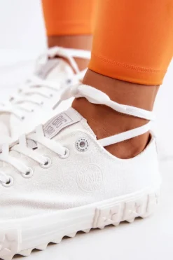 Hot Big Star Shoes Damskie Trampki Tenisówki BIG STAR JJ274509 Białe