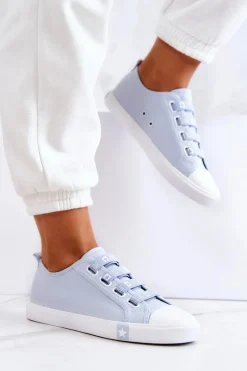 Trampki Damskie Big Star|Trampki Damskie Niskie></noscript>Big Star Shoes Damskie Trampki Ze Ściągaczami BIG STAR HH274095 Niebieskie