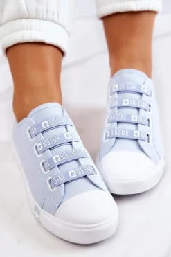 Trampki Damskie Big Star|Trampki Damskie Niskie></noscript>Big Star Shoes Damskie Trampki Ze Ściągaczami BIG STAR HH274095 Niebieskie