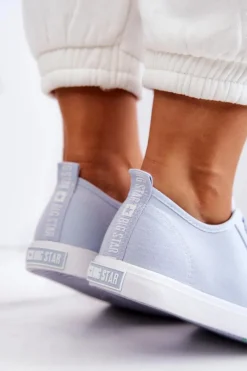 Trampki Damskie Big Star|Trampki Damskie Niskie></noscript>Big Star Shoes Damskie Trampki Ze Ściągaczami BIG STAR HH274095 Niebieskie