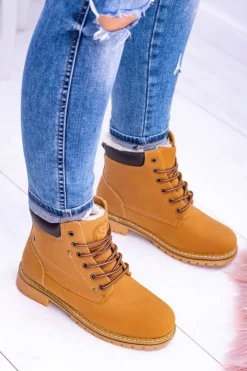 Discount Damskie Traperki Timberki z Futerkiem Smith's Polari Damskie Damskie Trapery|Botki Sznurowane