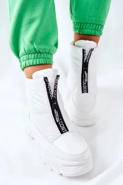 Hot Buty damskie Vinceza Damskie Trapery Botki Białe Echowen