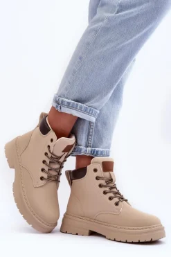 Botki Ocieplane|Damskie Trapery></noscript>Boto Damskie Trapery Botki Ocieplane Jasnobeżowe Corbin Beżowy