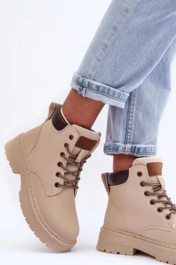 Botki Ocieplane|Damskie Trapery></noscript>Boto Damskie Trapery Botki Ocieplane Jasnobeżowe Corbin Beżowy