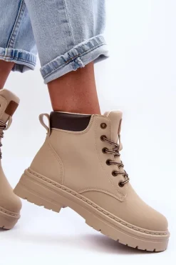 Botki Ocieplane|Damskie Trapery></noscript>Boto Damskie Trapery Botki Ocieplane Jasnobeżowe Corbin Beżowy