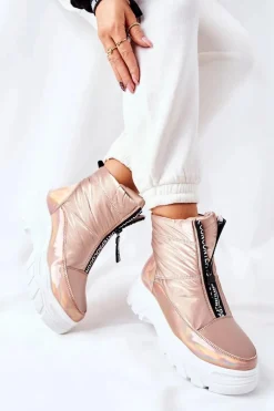 Damskie Trapery|Czarne Botki></noscript>Buty damskie Vinceza Damskie Trapery Botki Złote Echowen