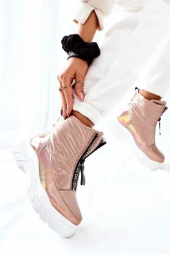 Damskie Trapery|Czarne Botki></noscript>Buty damskie Vinceza Damskie Trapery Botki Złote Echowen