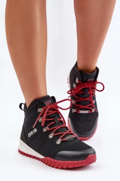 Outlet Damskie Trapery Buty Sportowe Big Star KK274217 Memory Foam System Czarne Damskie Trekkingowe Damskie|Damskie Trapery