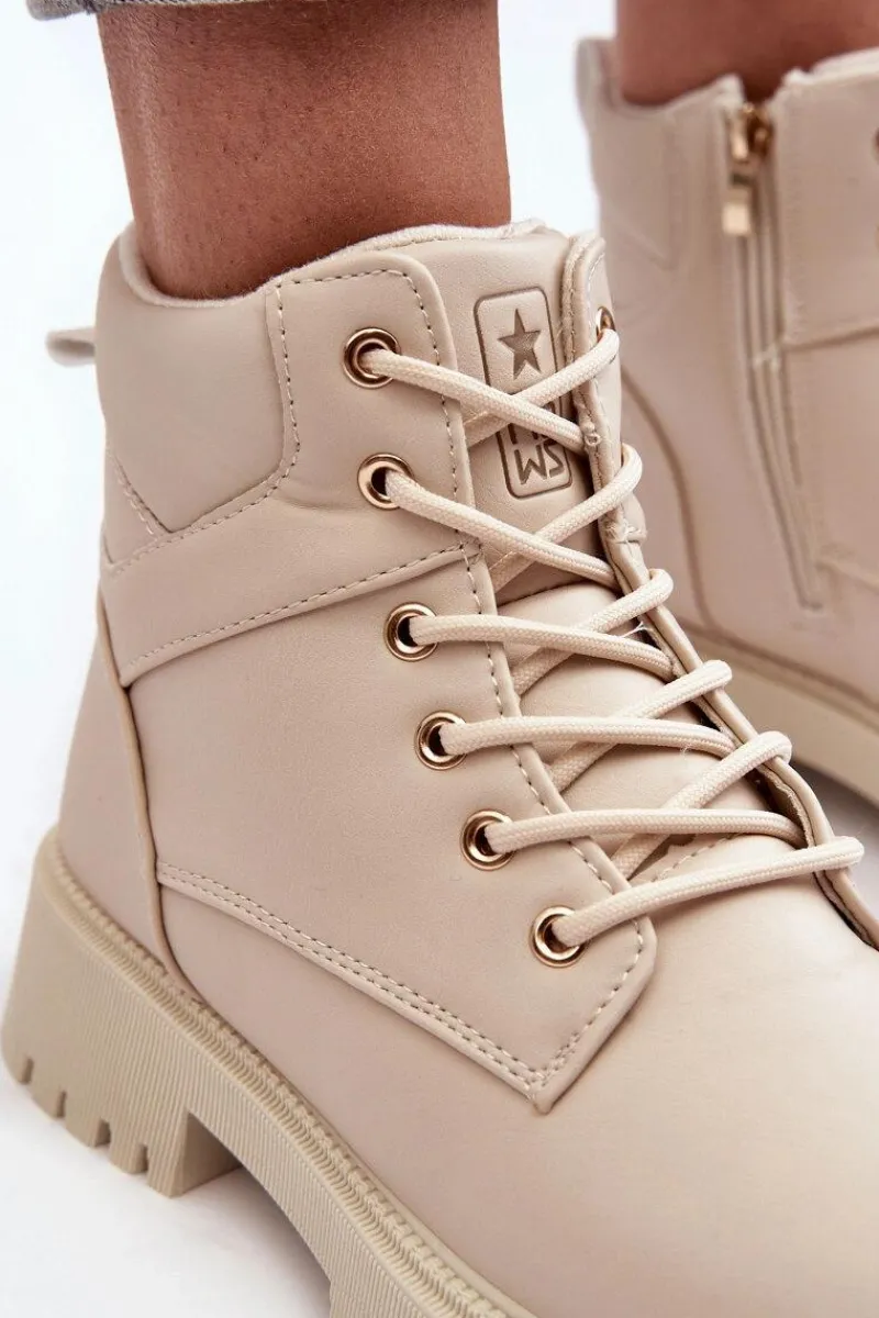 Botki Ocieplane|Damskie Trapery>Evento Damskie Trapery Na Suwak Ocieplane Beżowe Gremiva