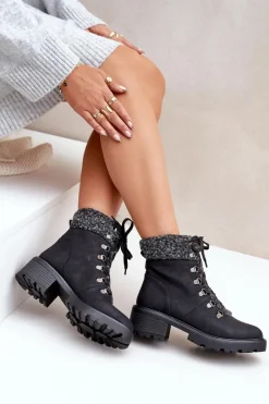 Damskie Trapery|Botki Sznurowane><noscript><img width=