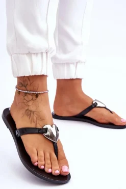 Best ZAXY Damskie Wegańskie Klapki Japonki JJ285031 Czarne Czarny