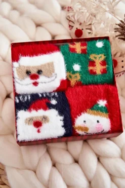 Outlet COSAS Damskie Świąteczne Skarpetki Zestaw 4-Pak