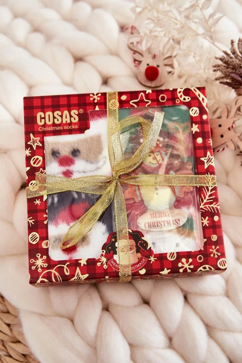 Outlet COSAS Damskie Świąteczne Skarpetki Zestaw 4-Pak