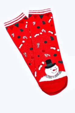 Sale Damskie Świąteczne Skarpetki W Czapki Mikołaja Czerwone Skarpetki|Skarpetki