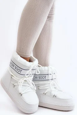 Damskie Wiązane Śniegowce Białe Soia Damskie Śniegowce Damskie