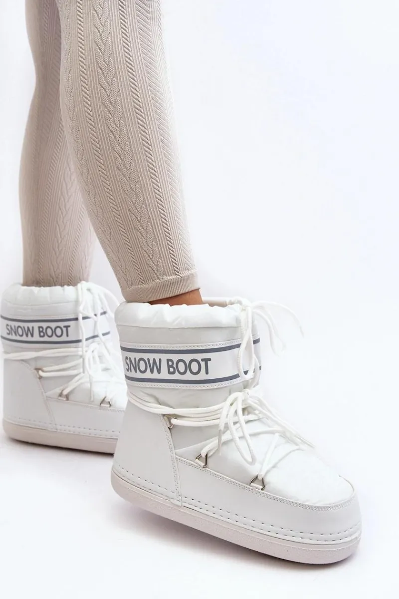 Damskie Wiązane Śniegowce Białe Soia Damskie Śniegowce Damskie