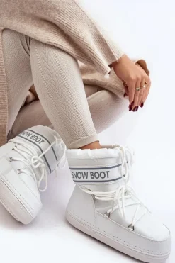 Damskie Wiązane Śniegowce Białe Soia Damskie Śniegowce Damskie