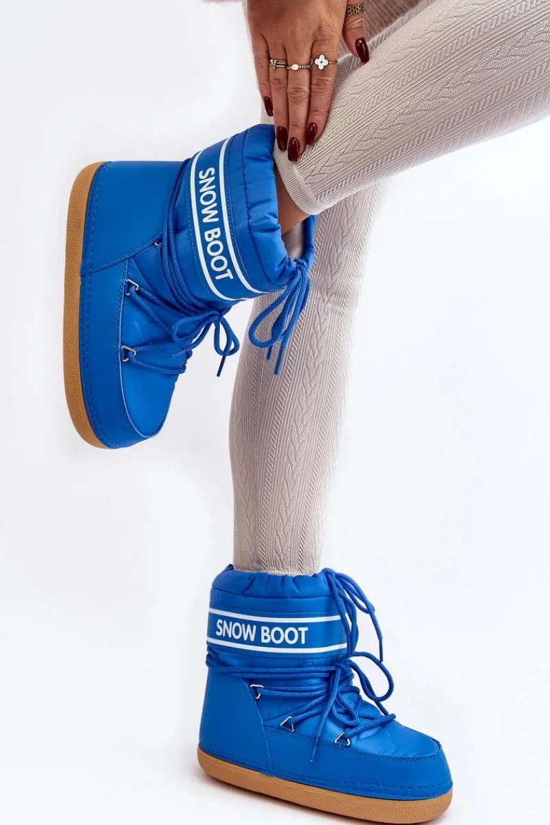 Śniegowce Damskie>Boto Damskie Wiązane Śniegowce e Soia Niebieski