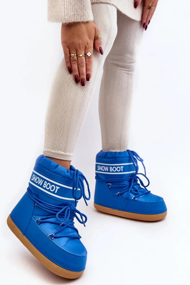 Śniegowce Damskie>Boto Damskie Wiązane Śniegowce e Soia Niebieski