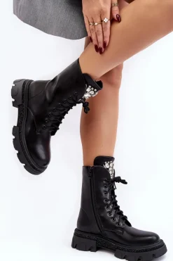 Botki Sznurowane|Botki Płaskie><noscript><img width=