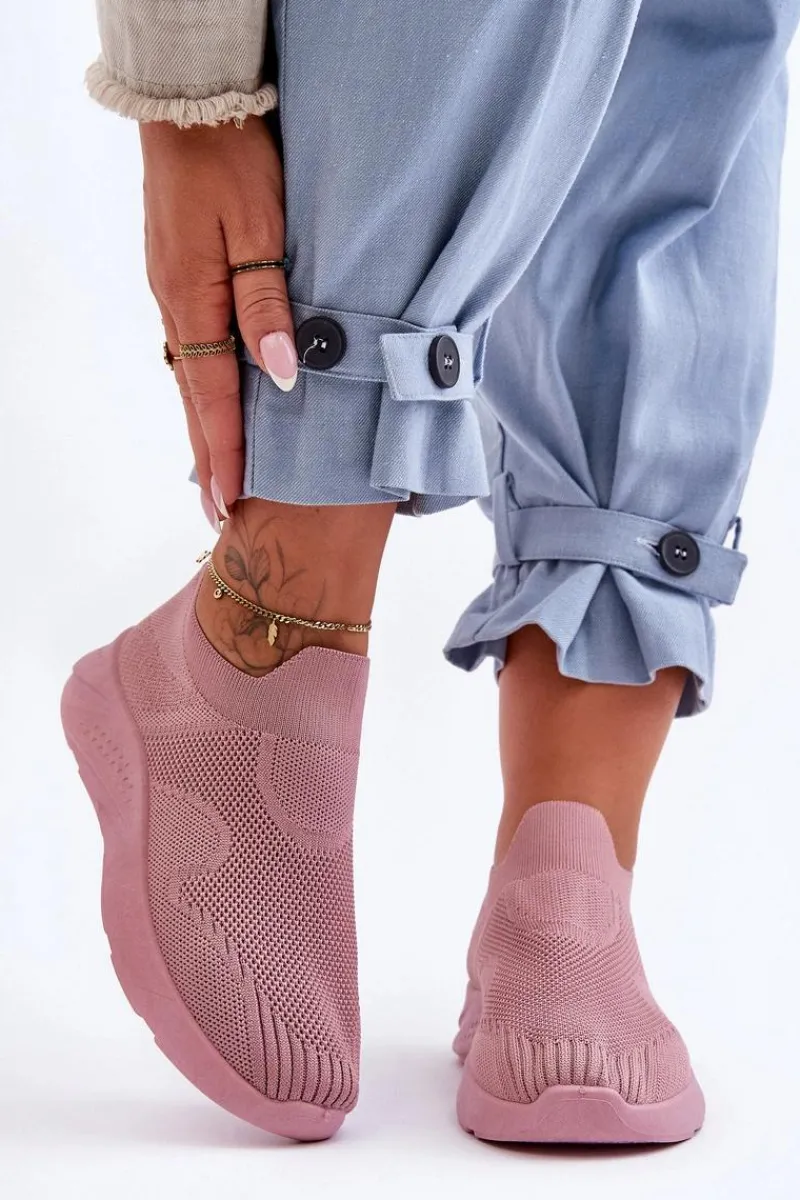 Buty Sportowe Na Platformie|Sneakersy Damskie>Boto Damskie Wsuwane Buty Sportowe Różowe Claris
