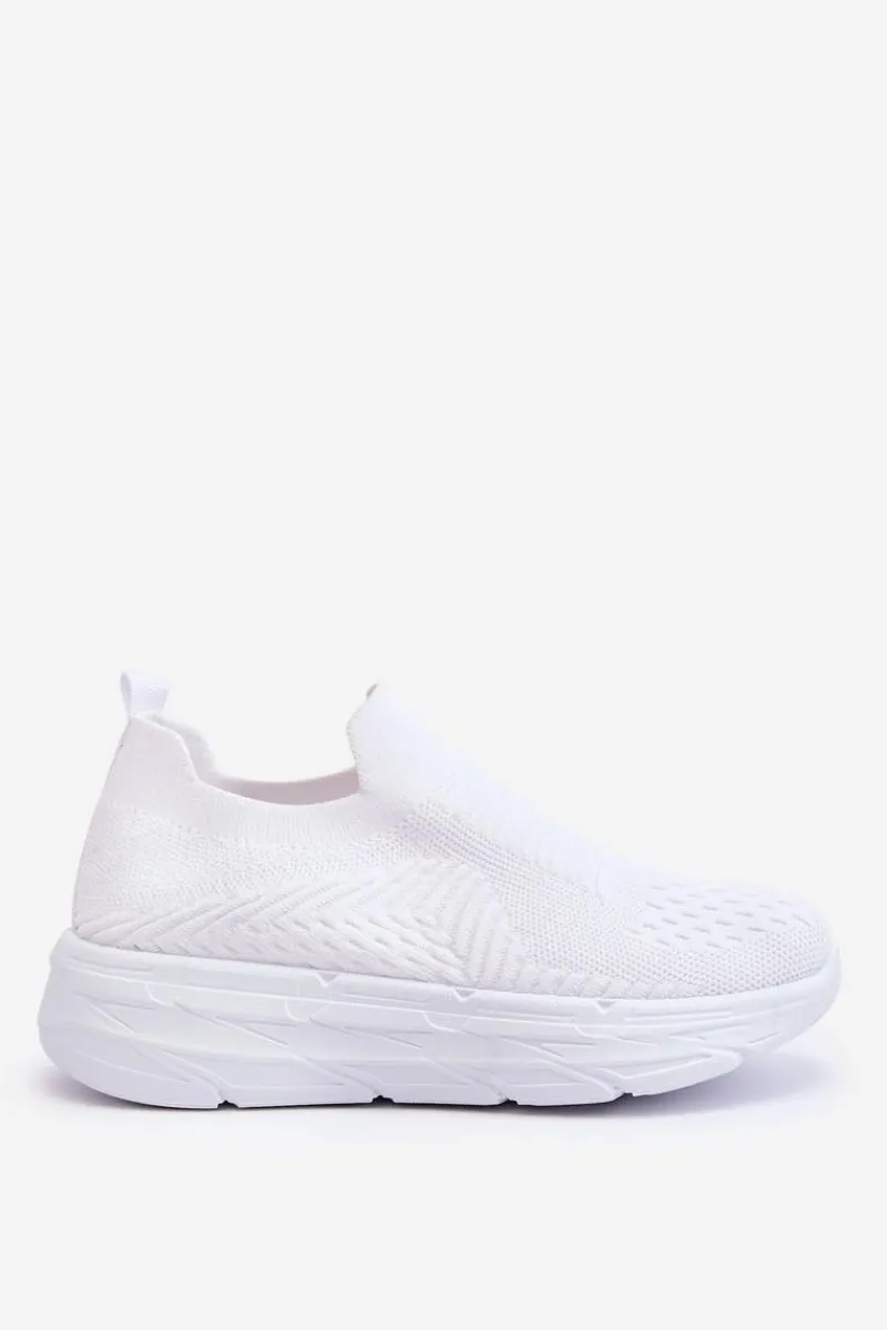Buty Sportowe Na Platformie|Sneakersy Damskie>Boto Damskie Wsuwane Buty Sportowe Białe Ferive