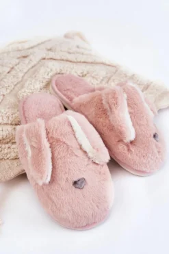 New Boto Damskie Wsuwane Futrzane Papcie Jasnofioletowe Remmi